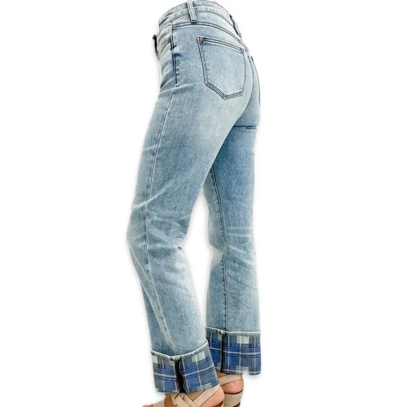 Judy Blue Vintage Straight Rolled Cuff Jean - Picture 3 of 14